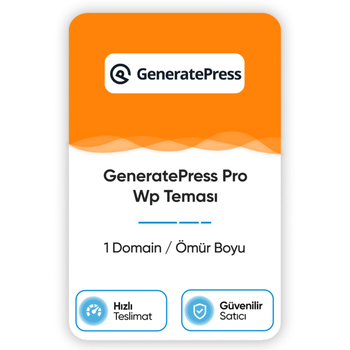 GeneratePress Pro | Orijinal WordPress Teması